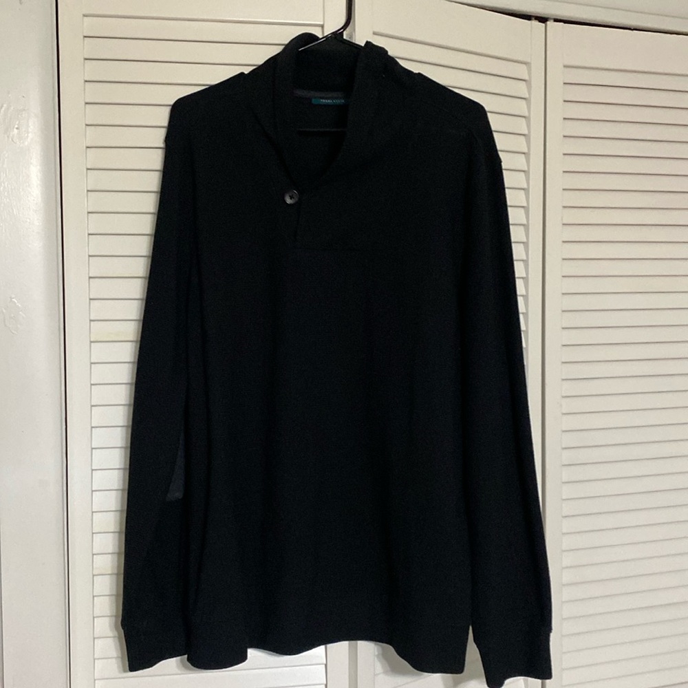 LAST CHANCE PERRY ELLIS XL Black Sweater Cardigan